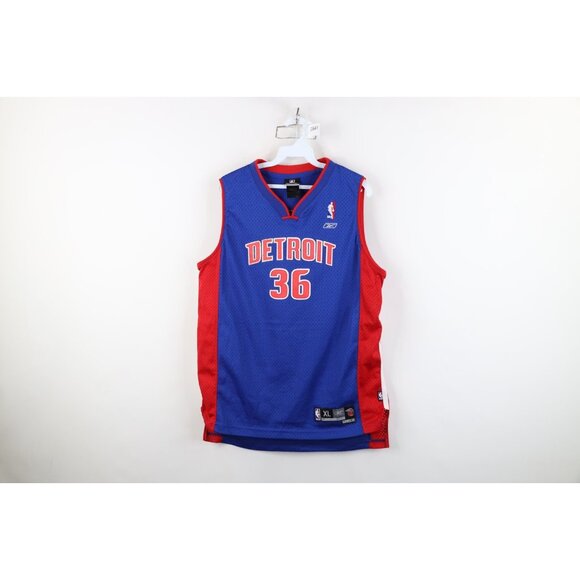 Vtg Reebok Boys XL Rasheed Wallace Detroit Pistons Basketball